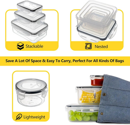 40PCS Airtight Food Storage Containers Set – BPA-Free Leakproof Stackable Kitchen Organizer with Lids