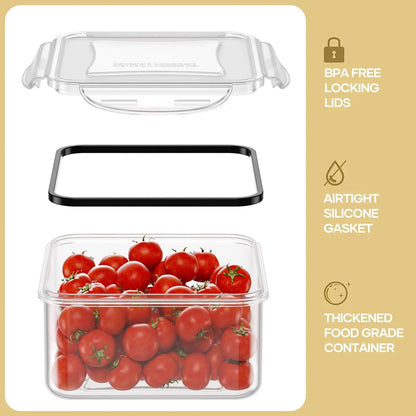 40PCS Airtight Food Storage Containers Set – BPA-Free Leakproof Stackable Kitchen Organizer with Lids